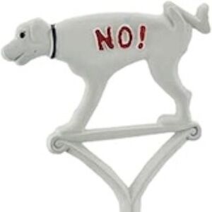 Dog Cast Iron NO! Yard Stake